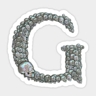 Tahitian Pearl Skull Monogram G Sticker